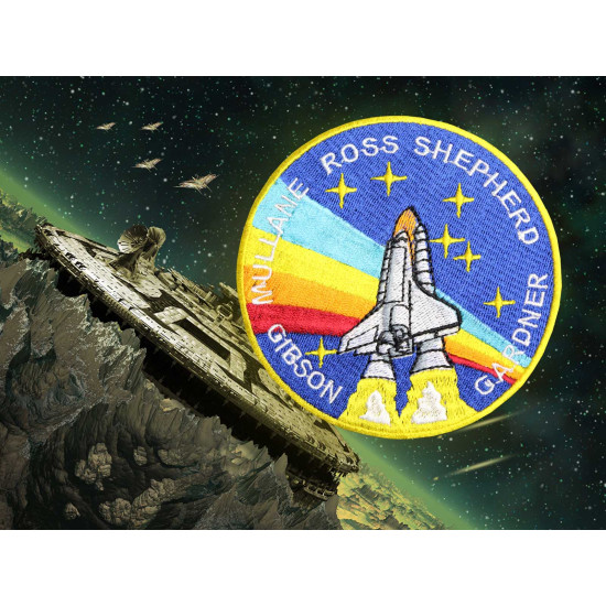 【本物保証】 NASAスペースシャトルSTS-27アトランティスミッション刺繍刺繍パッチ 芸術写真